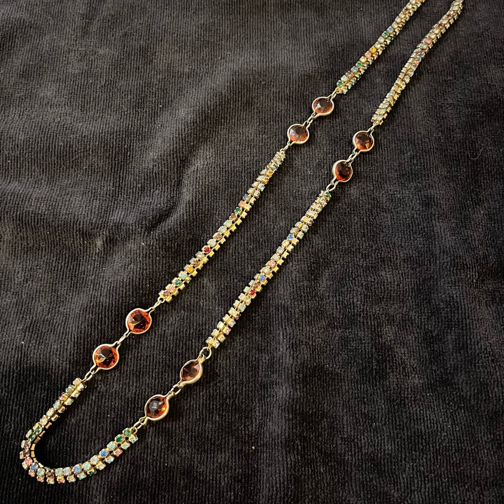 Vintage Rhinestone & Glass necklace